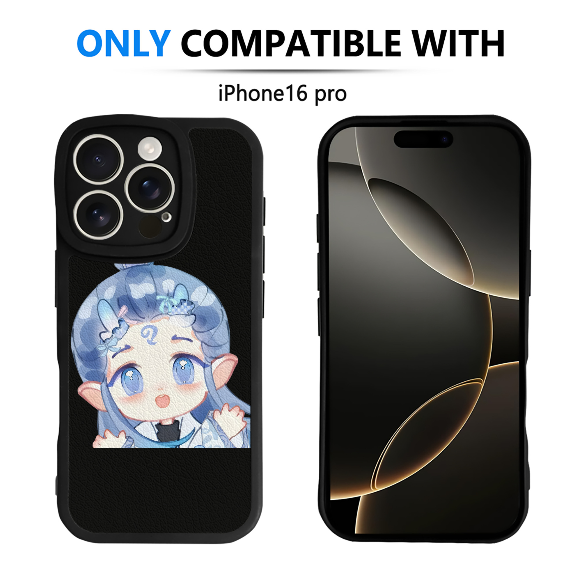 （画像用） Ne Zha 2 ナタ 魔童の大暴れ 【iPhone 16シリーズ対応】シリコンスマホケース（レザー調） 材質：シリコン